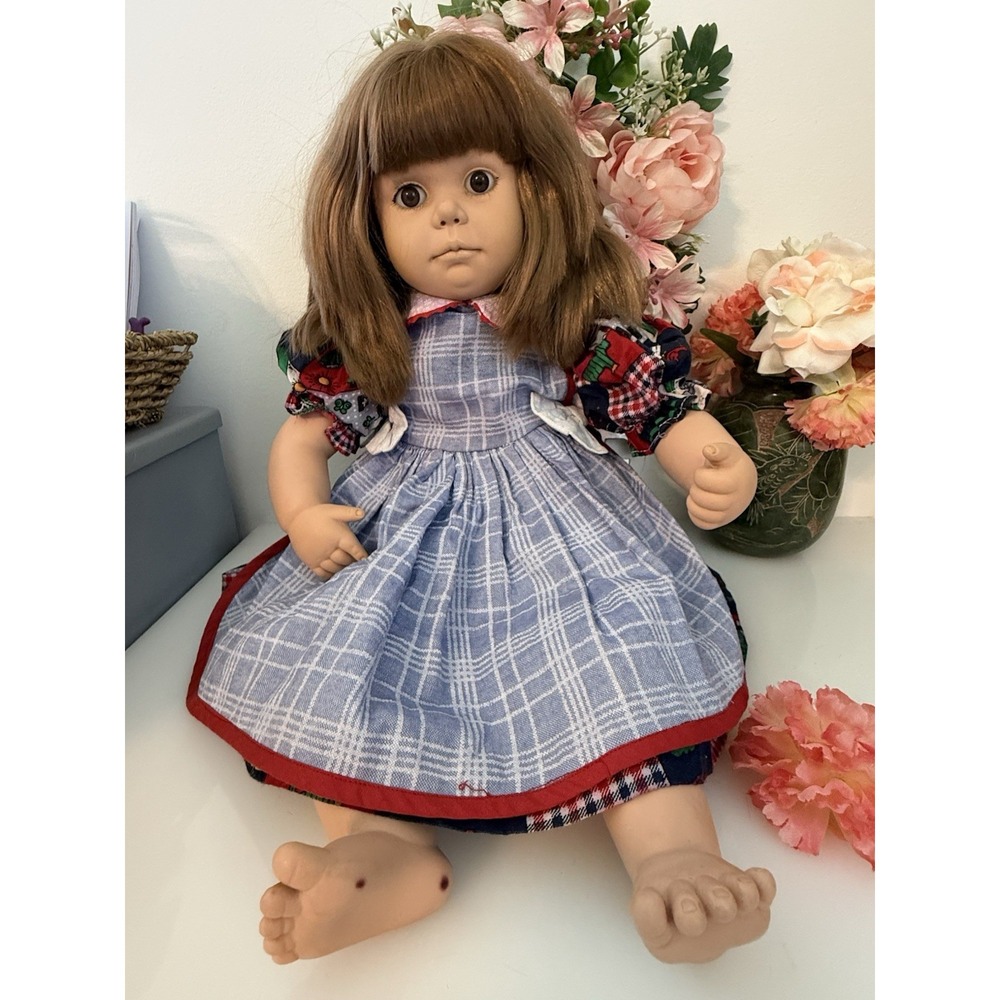 Rare Vintage Geli Doll with Original Outfit Brown Eyes and Hair 18" From Mexico - Picture 9 of 16